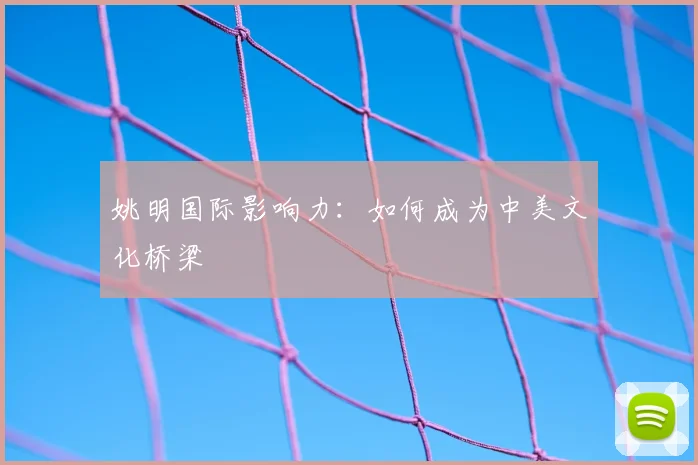 姚明国际影响力:如何成为中美文化桥梁